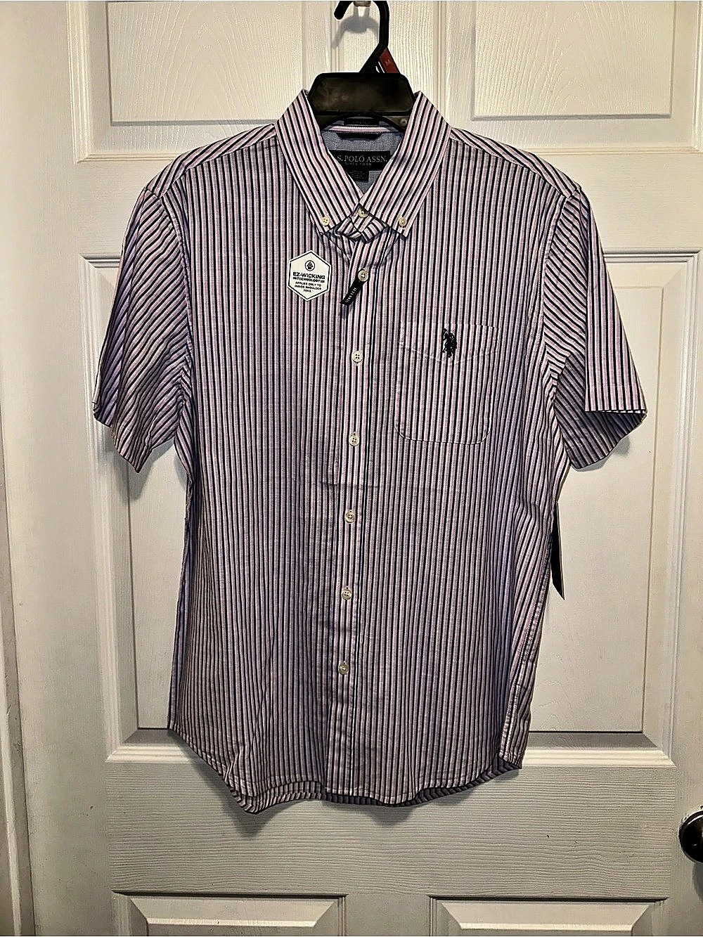 U.S. Polo Assn. Men's Striped Short Sleeve Shirt Medium NWT